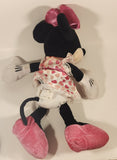 Disney Minnie Mouse Pink and White Heart Dress 16" Stuffed Plush Toy