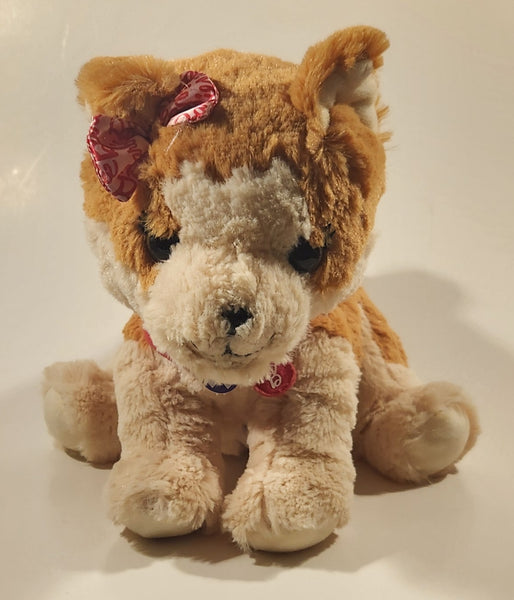 Mattel Just Play Barbie Barking Panting Puppy Dog 12" Interactive Stuffed Plush Toy with Light Up Nose