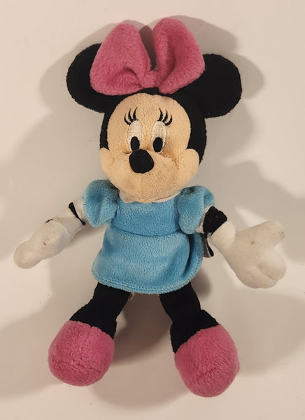 Dan-D-Pak Disney Minnie Mouse Teal Blue Dress 8 1/2" Stuffed Plush Toy