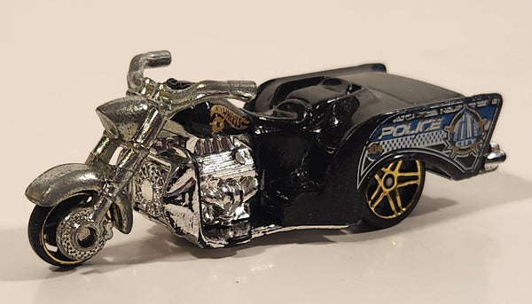 2012 Hot Wheels HW City Works Boss Hoss Motorcycle Black Die Cast Toy Car Vehicle