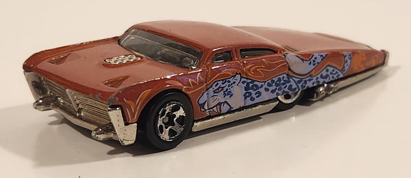 2005 Hot Wheels Wild Cats Slikt Back Orange Die Cast Toy Car Vehicle