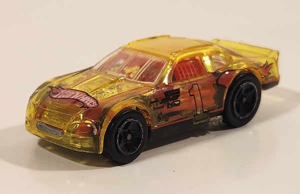 2005 Hot Wheels First Editions: X‑Raycers Stockar Transparent Clear Yellow Die Cast Toy Car Vehicle