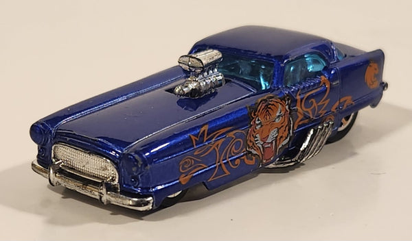 2005 Hot Wheels Wild Cats Metrorail 1950s Nash Metropolitan Blue Die Cast Toy Car Vehicle
