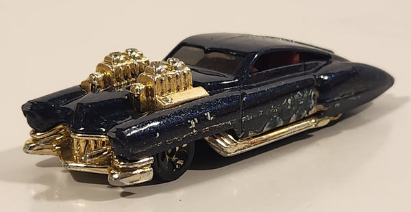 2004 Hot Wheels Demonition Evil Twin Dark Blue Die Cast Toy Car Vehicle