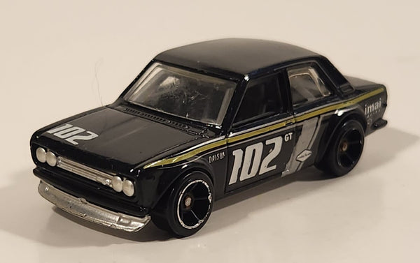 2009 Hot Wheels Datsun Bluebird 510 Black Die Cast Toy Car Vehicle