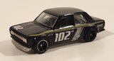 2009 Hot Wheels Datsun Bluebird 510 Black Die Cast Toy Car Vehicle