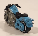 2014 Hot Wheels HW Workshop: HW Garage H-D Harley Davidson Fat Boy Motorcycle Turquoise Die Cast Toy Car Vehicle