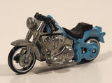 2014 Hot Wheels HW Workshop: HW Garage H-D Harley Davidson Fat Boy Motorcycle Turquoise Die Cast Toy Car Vehicle