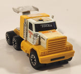 Vintage Tonka 131 GMC Semi Truck Big Rig Teal Yellow and White Pressed Steel Toy Vehicle wtih Spoiler