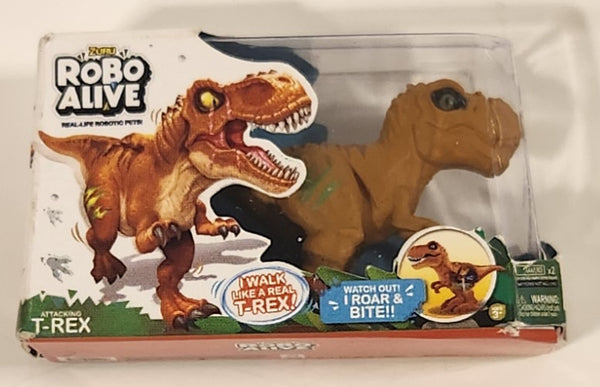 Zuru Robo Alive T-Rex Dinosaur 1 1/2" Long Tiny Miniature Plastic Toy In Box