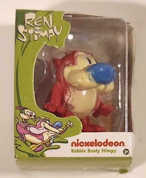 Zuru Mini Brands Nickelodeon Ren and Stimpy Bobble Booty Stimpy 5/8" Tiny Miniature Plastic Toy In Box