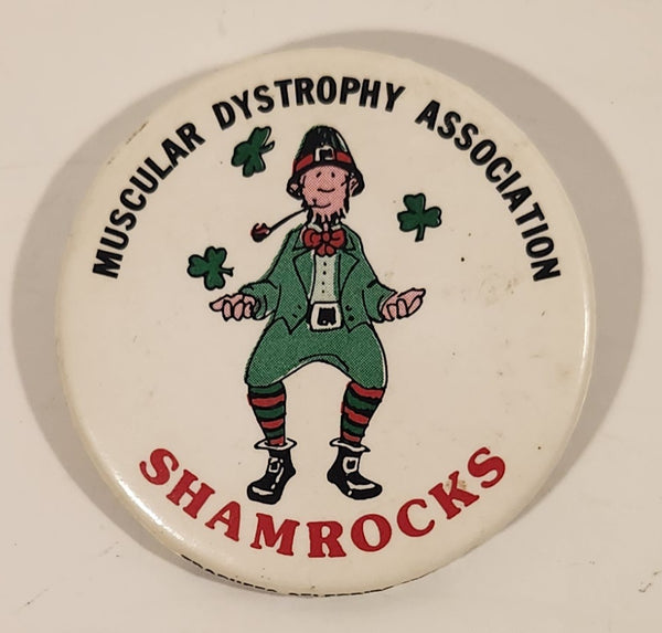 Muscular Dystrophy Association Shamrocks 2 1/4" Button Pin