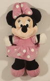 Dream International Disney Minnie Mouse Pink Polka Dot Dress 12" Plush Stuffed Toy