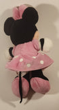 Dream International Disney Minnie Mouse Pink Polka Dot Dress 12" Plush Stuffed Toy