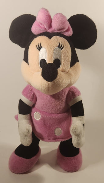 Disney Minnie Mouse Pink Polka Dot Dress 12" Bendable Poseable Plush Stuffed Toy 10656