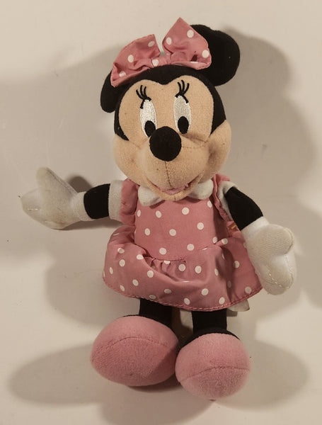 2012 Disney Enterprises Minnie Mouse Pink Polka Dot Dress 8" Plush Stuffed Toy