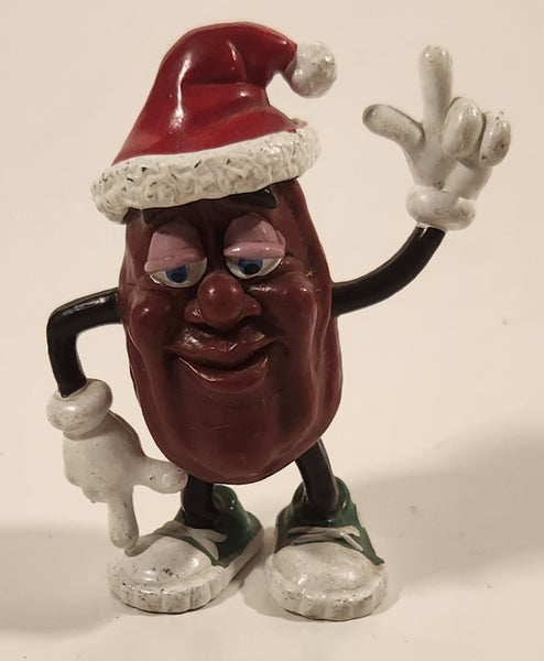 1987 Calrab The California Raisins Christmas Santa Claus Hat 3" PVC Toy Figure