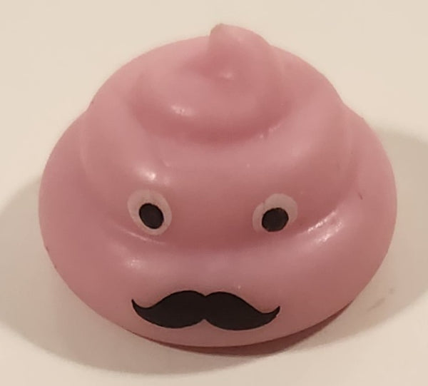 Pink Poo Swirl 5/8" Tall Squishy Toy Figure