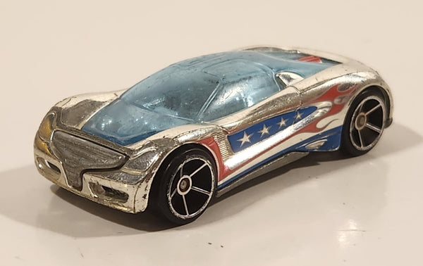 2008 Hot Wheels Daredevil Crash Nitrium Chrome Die Cast Toy Car Vehicle