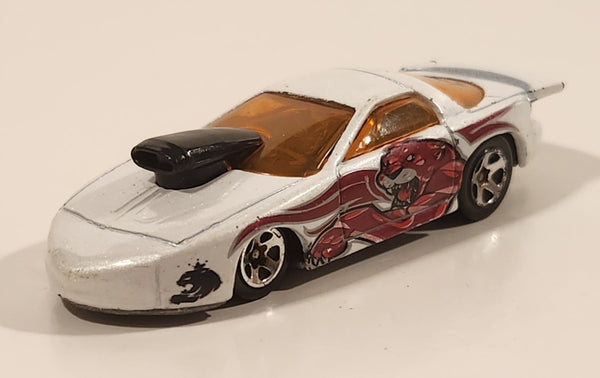 2005 Hot Wheels Wild Cats Pro Stock Firebird Pearl White Die Cast Toy Race Car Vehicle