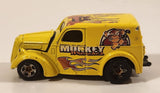 2005 Hot Wheels Asphalt Jungle Anglia Panel Truck Yellow Die Cast Toy Car Vehicle with Opening Hood