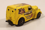 2005 Hot Wheels Asphalt Jungle Anglia Panel Truck Yellow Die Cast Toy Car Vehicle with Opening Hood
