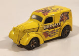 2005 Hot Wheels Asphalt Jungle Anglia Panel Truck Yellow Die Cast Toy Car Vehicle with Opening Hood