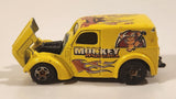 2005 Hot Wheels Asphalt Jungle Anglia Panel Truck Yellow Die Cast Toy Car Vehicle with Opening Hood