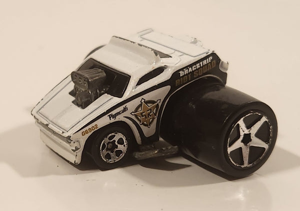 2005 Hot Wheels Roll Patrol Plymouth Barracuda Fat Bax White Die Cast Toy Car Vehicle