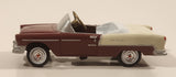 Gearbox Limited Edition 1955 Chevy Belair Pedal Car Dark Red and Cream 4" Die Cast Toy Car Vehicle