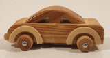 Wood Sedan 4 1/4" Long Toy Car Vehicle