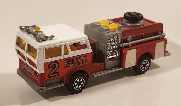 Majorette Pompe A Incendie Engine No. 2 Fire Dept. Red 1/47 Scale Die Cast Toy Car Vehicle