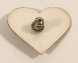 Small Angel Like Gold Tone Heart Lapel Pin