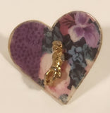 Small Angel Like Gold Tone Heart Lapel Pin