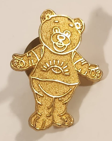 BCCH British Columbia Children's Hospital Foundation Teddy Bear 3/4" x 1" Gold Tone Metal Lapel Pin