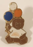 British Columbia Children's Hospital Foundation Brown Teddy Bear Holding Balloons 1/2" x 1" Enamel Metal Lapel Pin