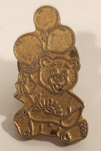 BCCH British Columbia Children's Hospital Foundation Teddy Bear with Balloons 3/4" x 1" Gold Tone Metal Lapel Pin