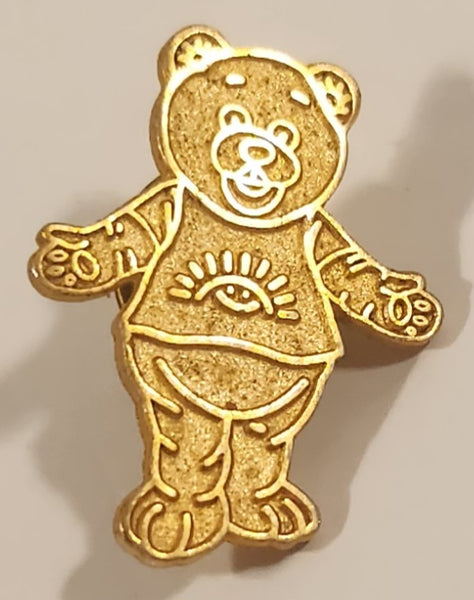 BCCH British Columbia Children's Hospital Foundation Teddy Bear 3/4" x 1" Gold Tone Metal Lapel Pin