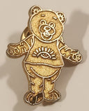 BCCH British Columbia Children's Hospital Foundation Teddy Bear 3/4" x 1" Gold Tone Metal Lapel Pin