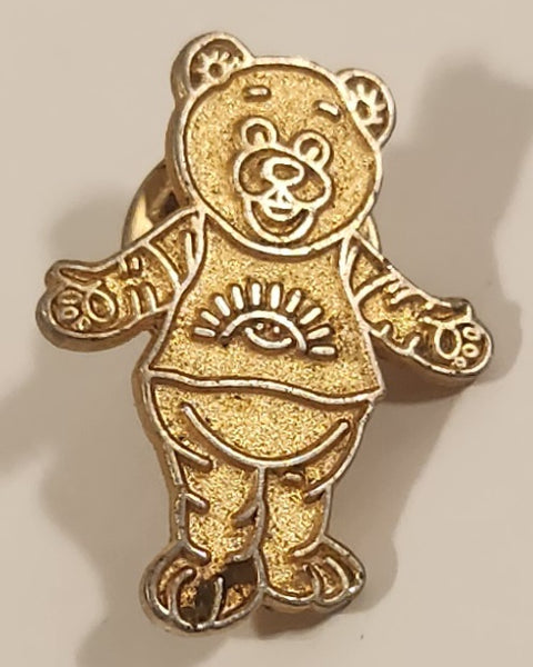 BCCH British Columbia Children's Hospital Foundation Teddy Bear 3/4" x 1" Gold Tone Metal Lapel Pin