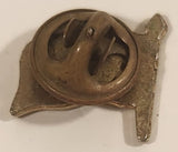 Waving Canada Flag Gold Tone Metal Lapel Pin