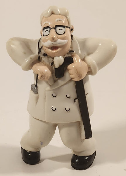 2001 Maxx KFC Kentucky Fried Chicken The Chicken Expert Story Colonel Sanders 3 1/4" PVC Toy Figure