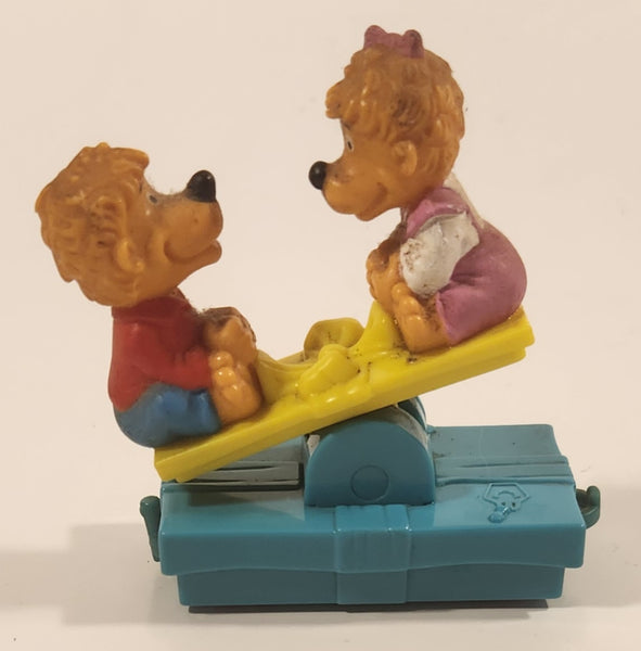 1994 McDonald's S & J Berenstain The Berenstain Bears Brother and Sister Bear See Saw Plastic Toy Figure