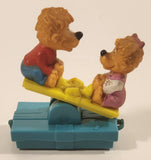1994 McDonald's S & J Berenstain The Berenstain Bears Brother and Sister Bear See Saw Plastic Toy Figure