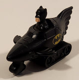 1991 McDonald's DC Comics Batman Batmobile Push Down Spring Release Black Plastic Toy Car Vehicle