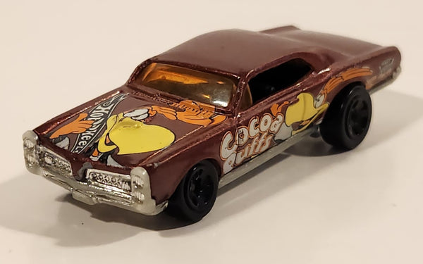 2004 Hot Wheels Cereal Crunchers Cocoa Puffs '67 Pontiac GTO Brown Die Cast Toy Muscle Car Vehicle
