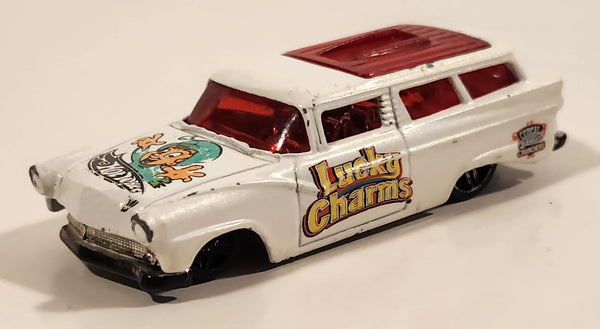 2004 Hot Wheels Cereal Crunchers Lucky Charms 8 Crate White Die Cast Toy Car Vehicle