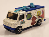 2006 Matchbox Nickelodeon SpongeBob Squarepants Bikini Bottom News TV News Truck Van News 12 Live White and Blue Die Cast Toy Car Vehicle