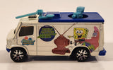 2006 Matchbox Nickelodeon SpongeBob Squarepants Bikini Bottom News TV News Truck Van News 12 Live White and Blue Die Cast Toy Car Vehicle