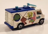 2006 Matchbox Nickelodeon SpongeBob Squarepants Bikini Bottom News TV News Truck Van News 12 Live White and Blue Die Cast Toy Car Vehicle